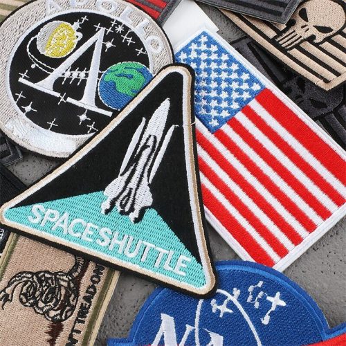 Hot American Flag Patches Badge Stickers For Adults Clothing Iron On Patch Embroidered DIY Appliques Clothes Hats Patchs