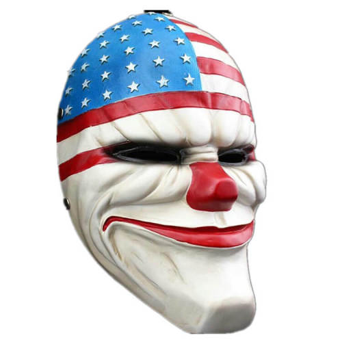 Scary Clown Mask Payday 2 US Flag Masks Masquerade Carnival Party Horrible Funny Halloween Prop Supplies