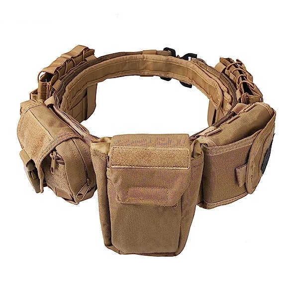 Tactical Duty Belt Law Enforcement Police Utility Belt With Pouches 7 in 1