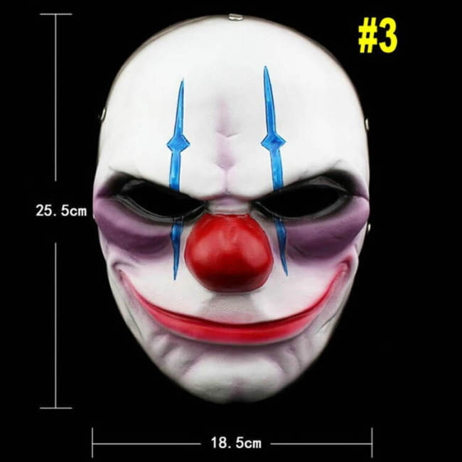Scary Clown Mask Payday 2 US Flag Masks Masquerade Carnival Party Horrible Funny Halloween Prop Supplies