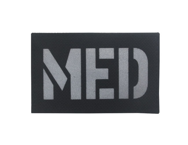 2x3.5 Inch Reflective MED Medic EMS EMT Patch Hook-Fastener Backing