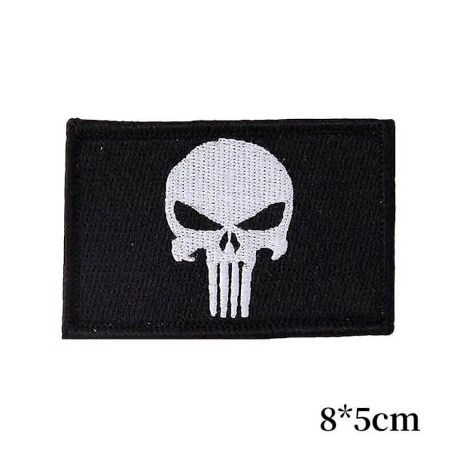 3D Embroidered Hook Patches Tactical Punisher Military Patch for Clothing Backpack Stickers Embroidery Badge