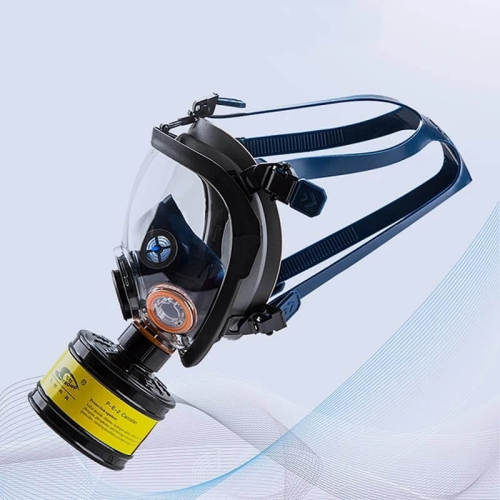 ST-S100X-2 Full Face Chemical Gas Mask Dustproof Respirator Rubber Industrial Pesticide Painting Spraying Laboratory Welding