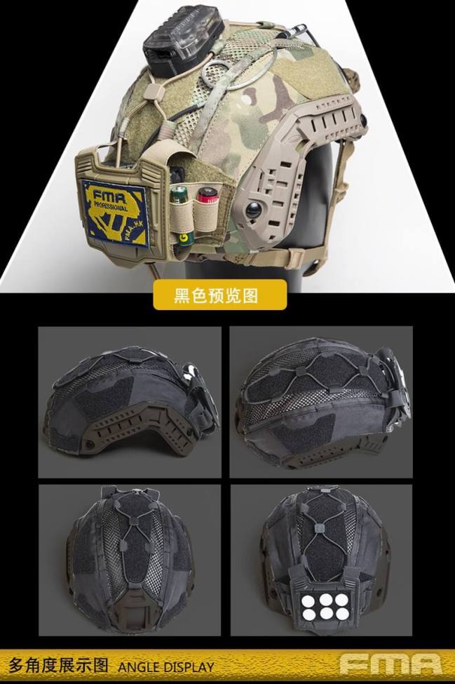 FMA Tactical Maritime Helmet Cover Multifunctional Battery Holder Balanced Pouch Bag 