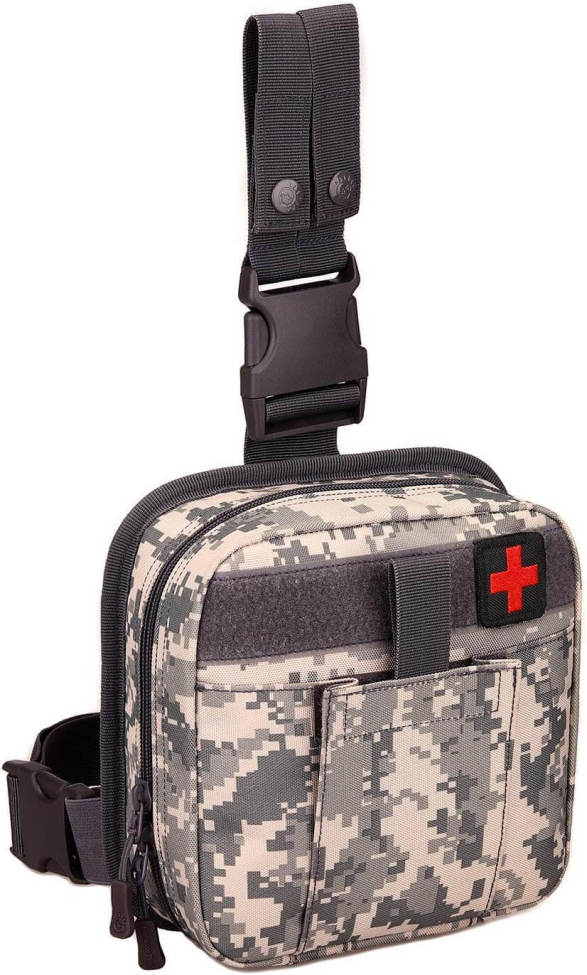 A017 Drop Leg Medical Bag Tactical Leg Pouch Thigh Bag for Workplace Outdoors Camping Hiking