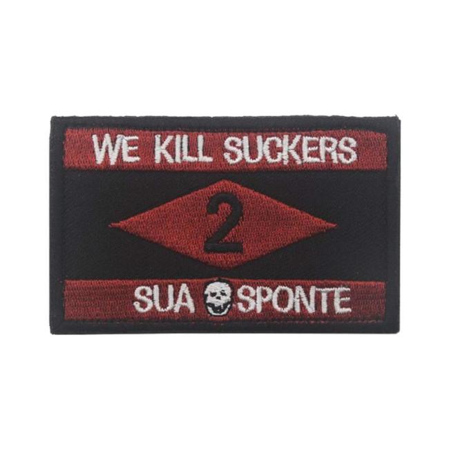 Skull Embroidered Patch Funny Buzzword Military Slogan Sticker Decal Army Operator with Hook and Loop Tactical Patches