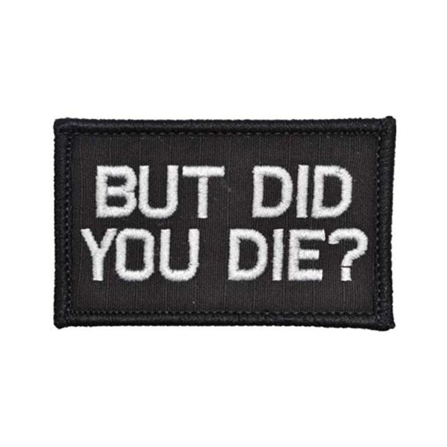 Skull Embroidered Patch Funny Buzzword Military Slogan Sticker Decal Army Operator with Hook and Loop Tactical Patches
