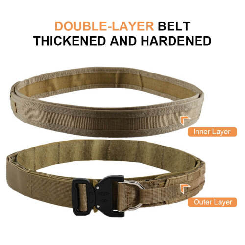 Tactical 2 Inch Combat Belt Quick Release Durable DRing Fighter Molle Military Canvas Waistband Outdoor Wargame