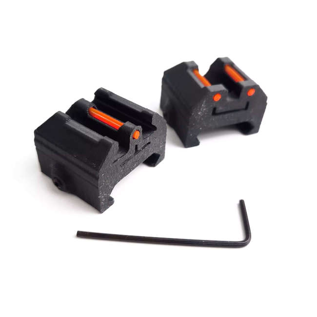 P90 3D Print Low Profile Fiber Sights