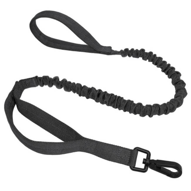 Tactical Bungee Military Adjustable Dog Leash Quick Release Elastic Leads Rope with 2 Control Handle  
