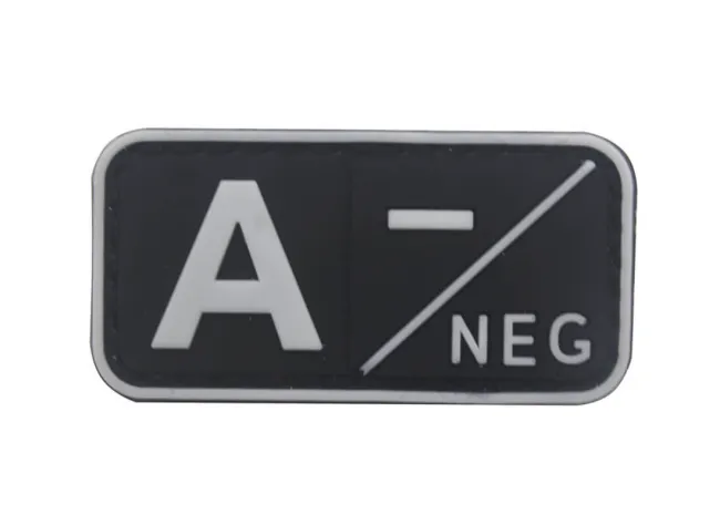 A B AB O Rh + - Positive Negative 3D PVC Blood Type Patch Military Hook and Loop Sew on Patches Badge for Backpacks 5x2.5cm