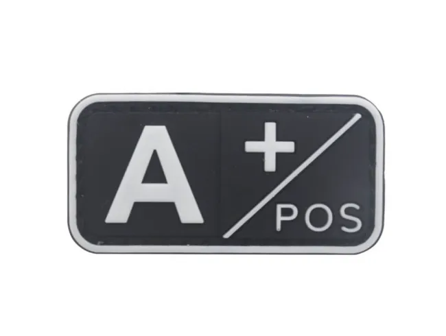A B AB O Rh + - Positive Negative 3D PVC Blood Type Patch Military Hook and Loop Sew on Patches Badge for Backpacks 5x2.5cm