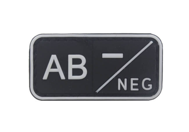 A B AB O Rh + - Positive Negative 3D PVC Blood Type Patch Military Hook and Loop Sew on Patches Badge for Backpacks 5x2.5cm