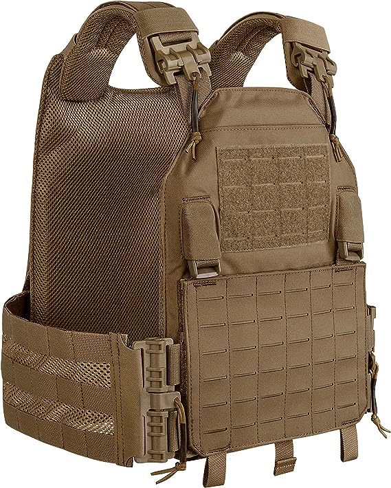 Tactical Airsoft Vest Adjustable & Lightweight Laser-Cutting Cummerbund and Shoulder Quick Release