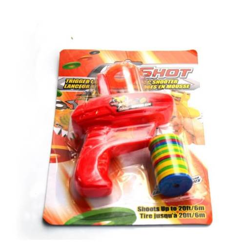 Classic Foam Disc Zip Shot Launcher Toy Blaster  