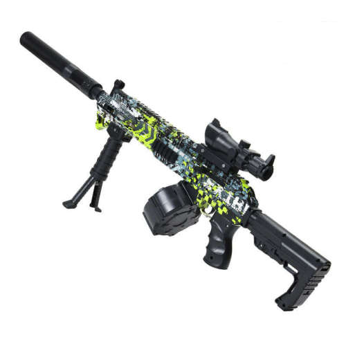 Graffiti Electric AK47 Drum Fed Gel Blaster Splatter Ball Gun