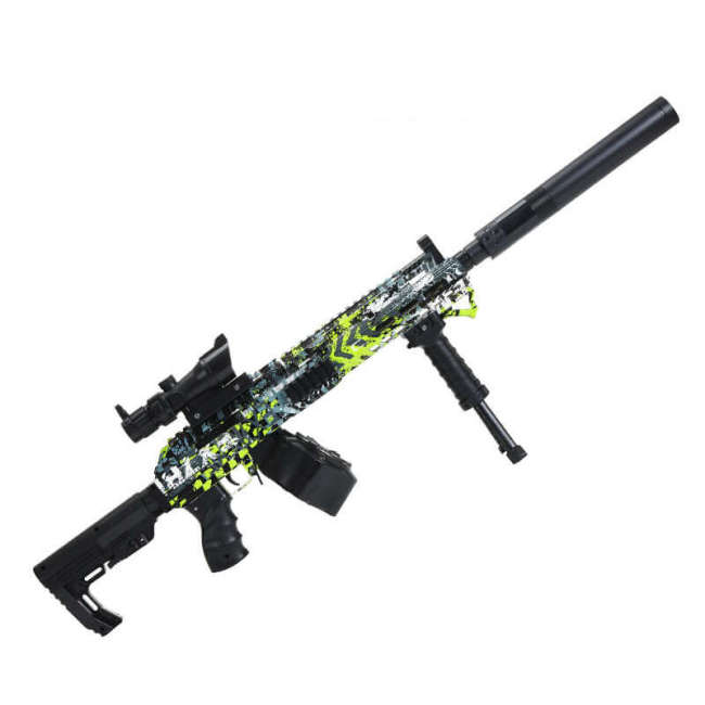 Graffiti Electric AK47 Drum Fed Gel Blaster Splatter Ball Gun