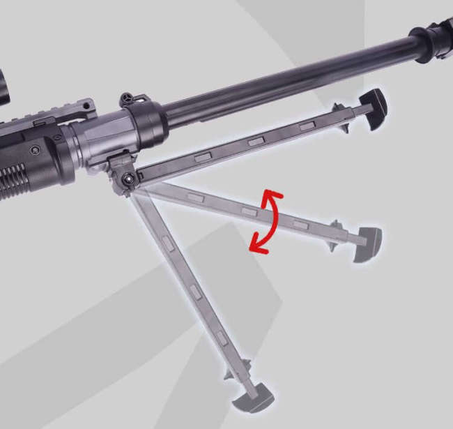 AMR Manual Shell Ejecting Dart Blaster with Bipod, Magnifying Scope