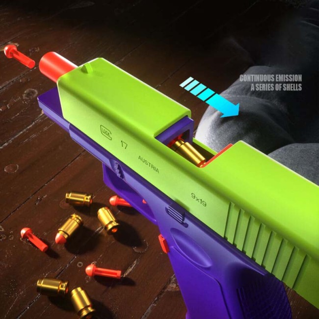 Shell Eject 3D Printed Glock Soft Bullet Blaster Fidget Toy