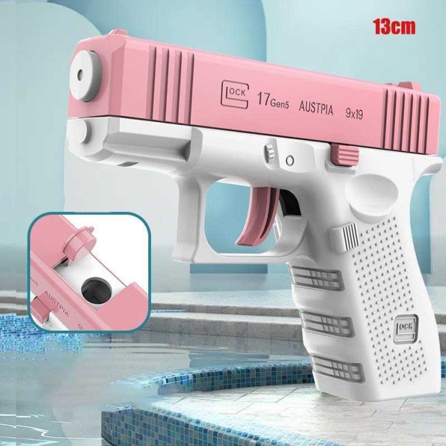 Children's Summer Toy Manual Water Gun Mini Glock with Blowback