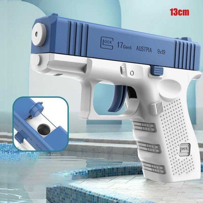 Children's Summer Toy Manual Water Gun Mini Glock with Blowback