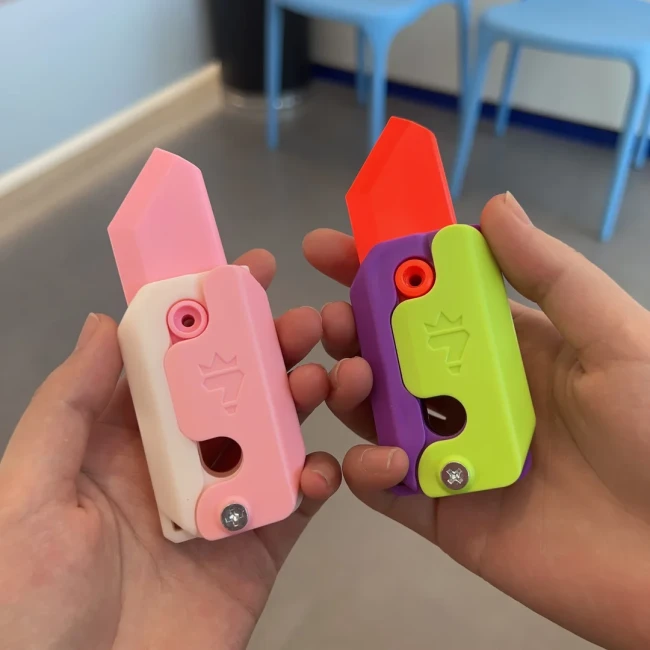 3D Printed Gravity Fidget Carrot Knife Children Toys
