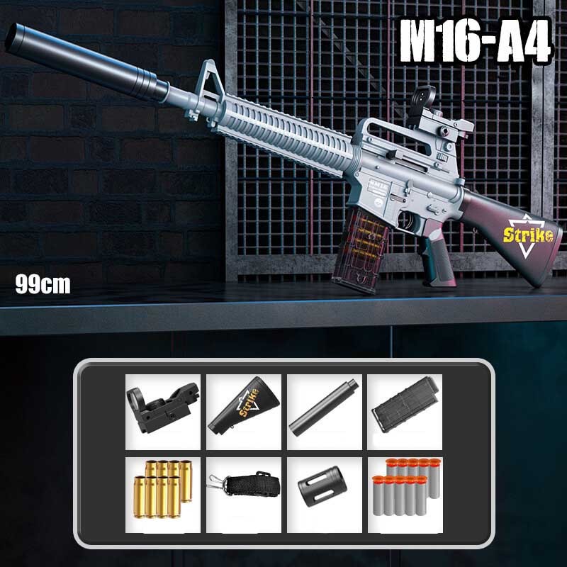 Manual M16 A4 Foam Dart Blaster | Shell Ejecting Fun Blaster
