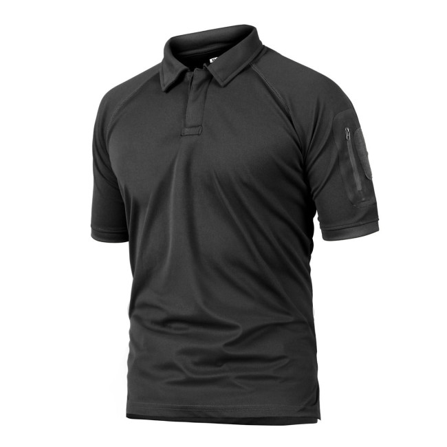 Quick Dry Outdoor Breathable Sports Lapel Short Sleeve Tactical T-shirt
