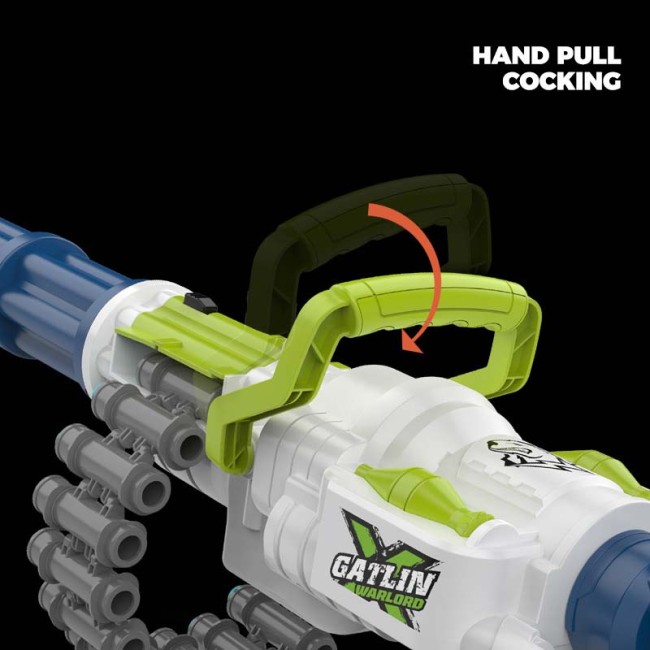 Belt Fed Gatling Manual Foam Blaster Kids Toy Gun
