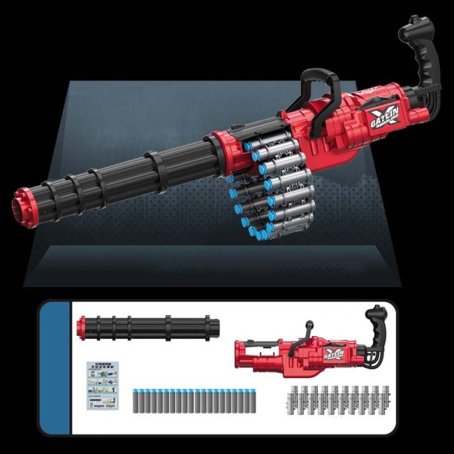 Belt Fed Gatling Manual Foam Blaster Kids Toy Gun