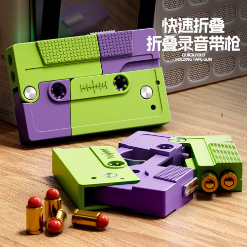 Folding Carrot Cassette Dart Blaster Soft Bullet Gun
