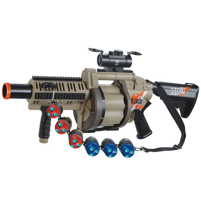 Manual MGL M32 Triple-Shots Revolver Grenade Launcher Foam Blaster