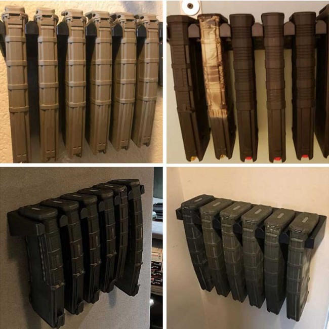 Solid ABS 6x PMAG Wall Mount