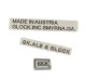 Glock Metal Sticker Toy Decoration 3pcs