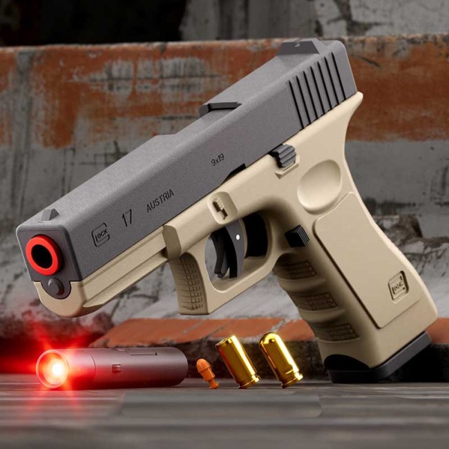 Shell Ejecting Glock Dart Blaster with Laser