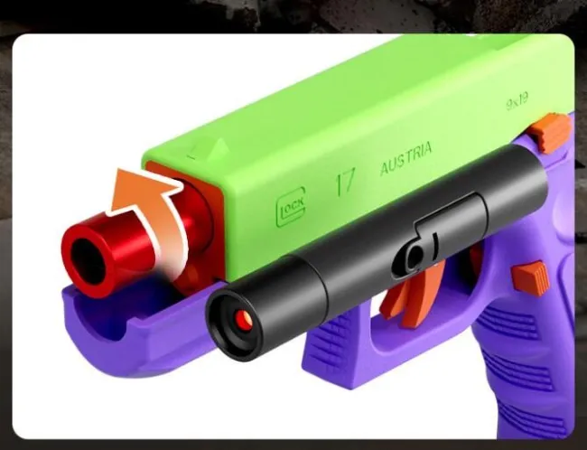 Shell Ejecting Glock Dart Blaster with Laser