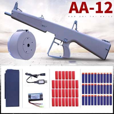 AA12 Shotgun Electric Foam Dart Shell Ejecting Blaster