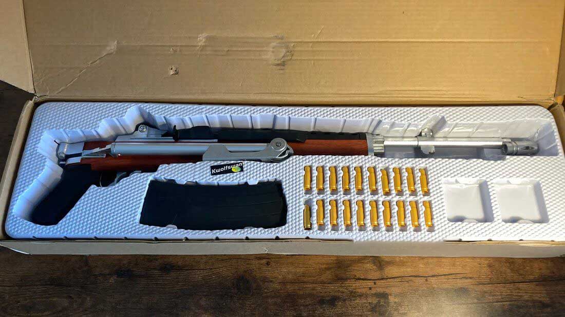 Review & Unboxing Mini 14 Shell Ejecting Laser Gun - m