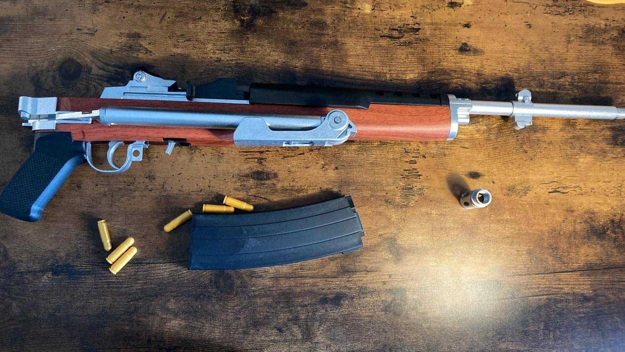 Review & Unboxing Mini 14 Shell Ejecting Laser Gun - m