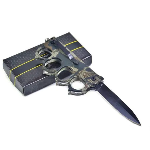 Outdoor Tactical Folding Pocket Knife with Camo Handle Camping Knives Tool