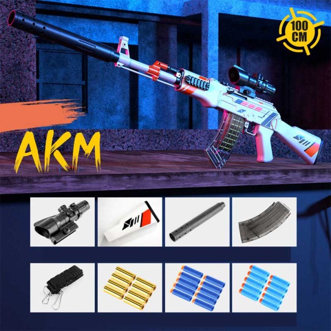 LC Manual Shell Ejecting AKM Foam Dart Blaster