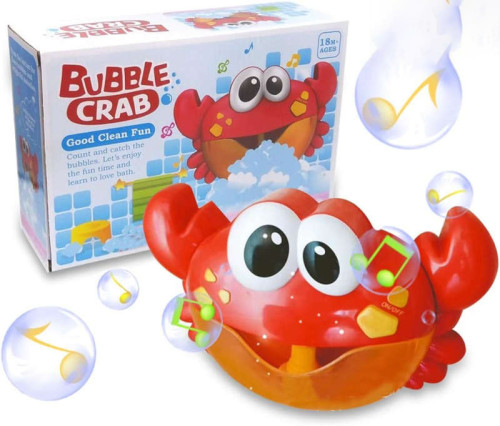 Bathtub Bath Toy Crab Bubbler Bubble Machine with Nursery Rhyme