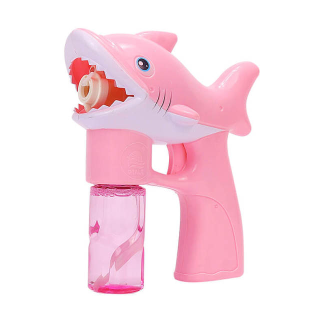 Electric Leak Proof Shark Bubble Blaster Sound Light Blower Toy