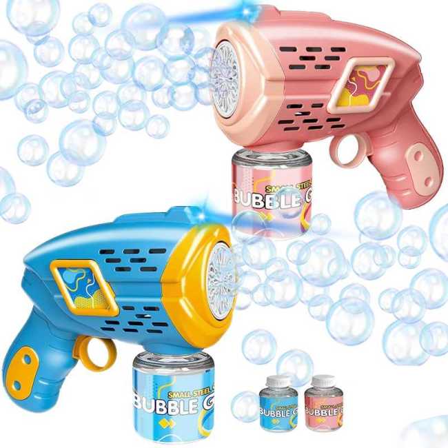 Fully Automatic 10 Holes with Lights Toddler Kids Toys Electric Bubble Gun