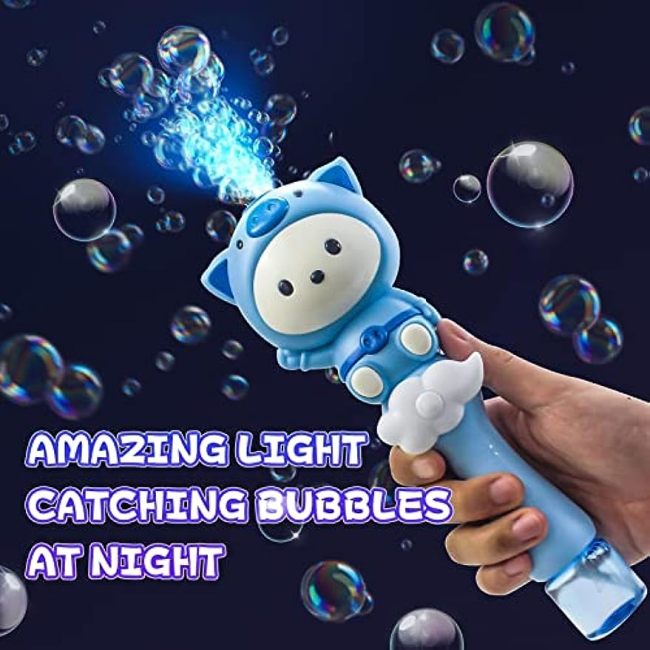 Piggy Kids Bubble Blower Wand Automatic Bubble Makers with Light & Music