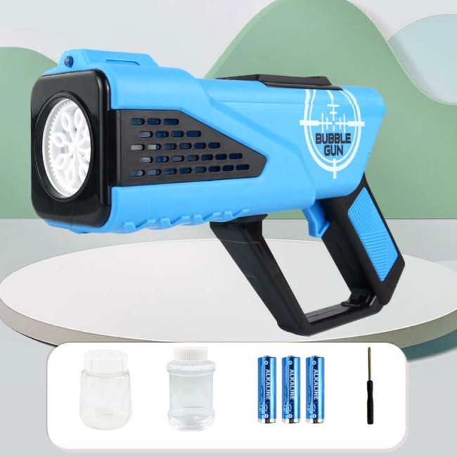 8-Hole Electric Full Automatic Bubble Machine Blower with Led Light