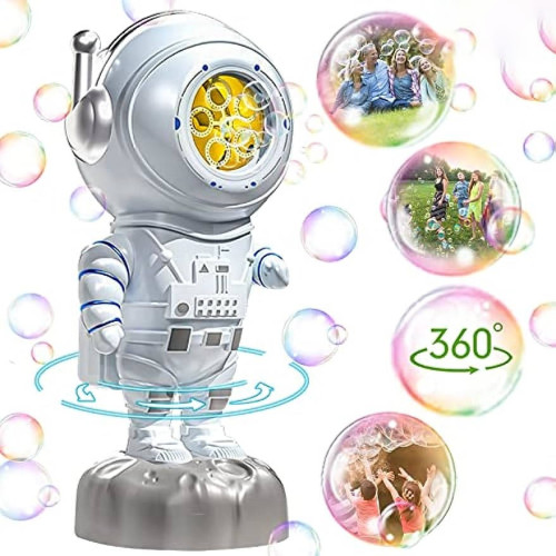 Rechargeable Robot Bubble Machine Maker for Kids Toddlers
