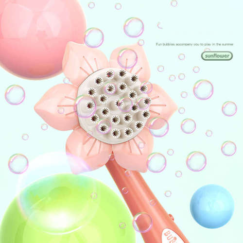 23-Holes Electric Sunflower Bubble Wand Blower Toy