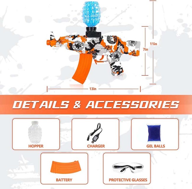 RS99-76 Electric AK Graffiti Gel Ball Blaster