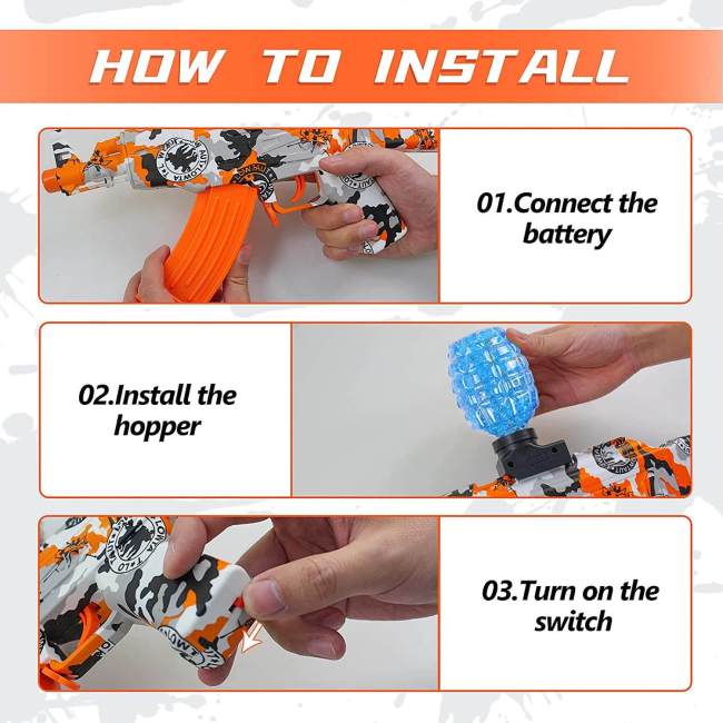 RS99-76 Electric AK Graffiti Gel Ball Blaster